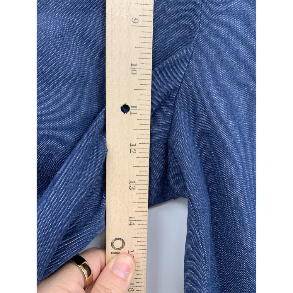 Talbots Pants Womens 4 Blue Bristol High Waist Straight Leg Ankle NEW